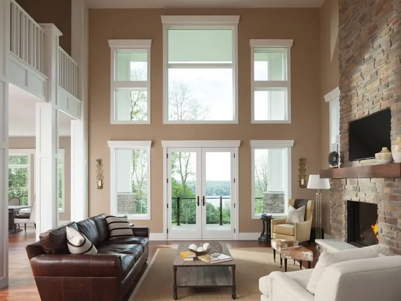 Cozy living room with energy-efficient windows — the kind of work local partners deliver in Moosic