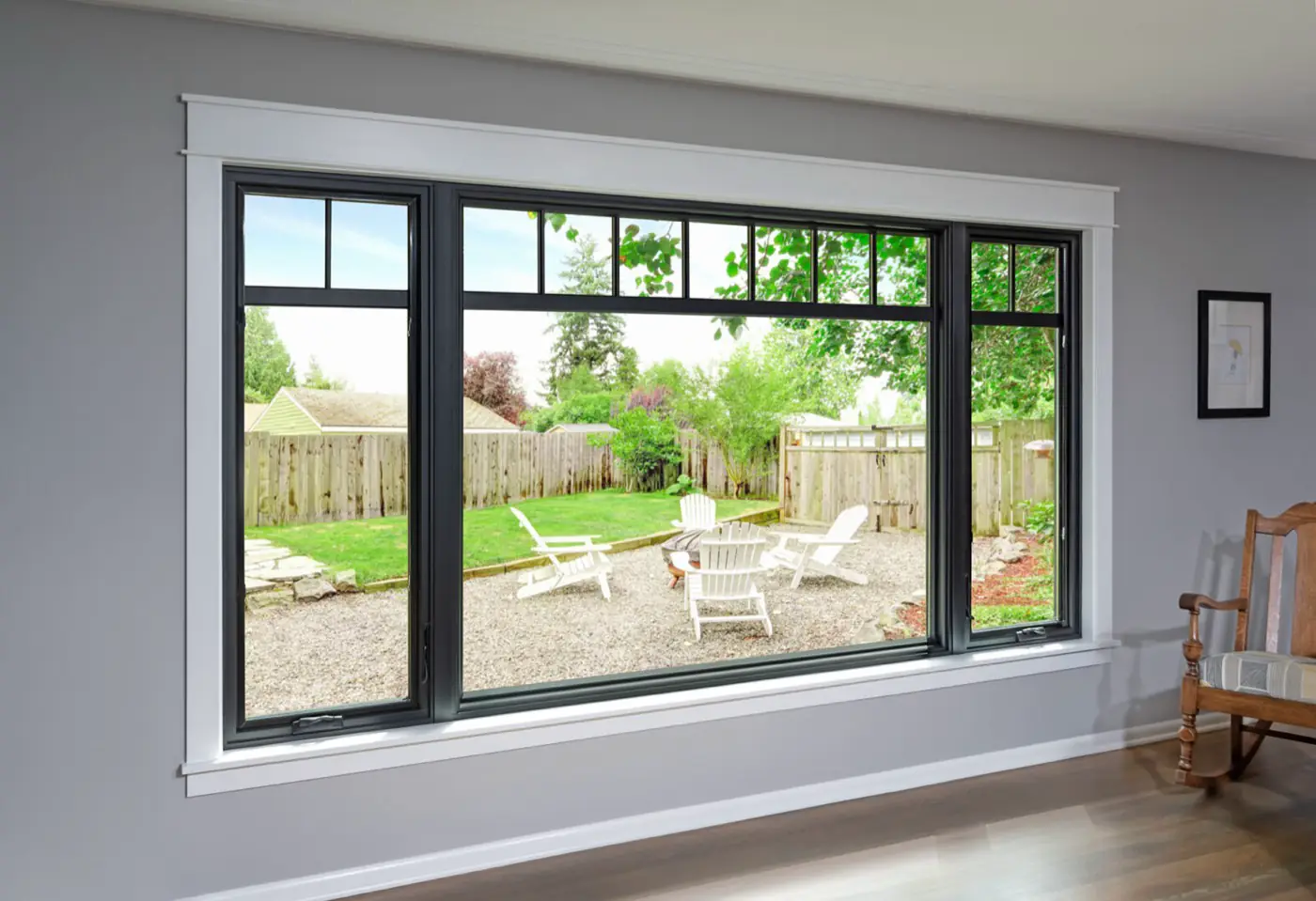 Living room with new replacement windows — the kind of work local partners deliver in Plains Township