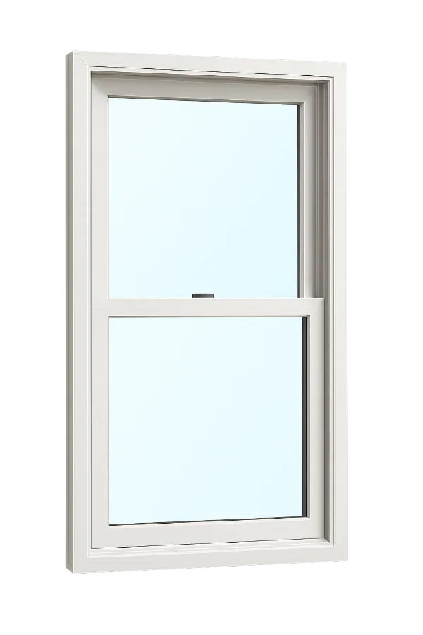 White double-hung replacement window